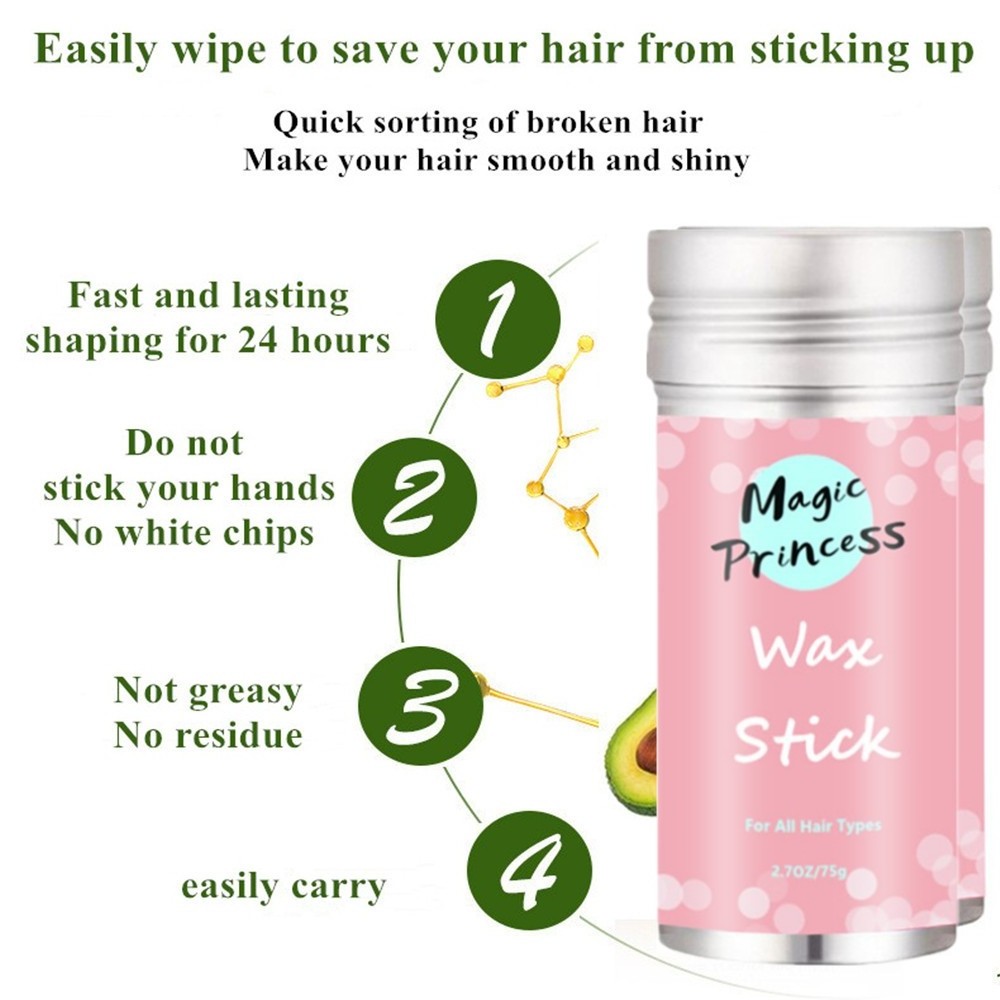 Wholesale Private Label Custom Wax Stick High Quality Free Samples Edge Control Hair Wax Stick For Men And Women