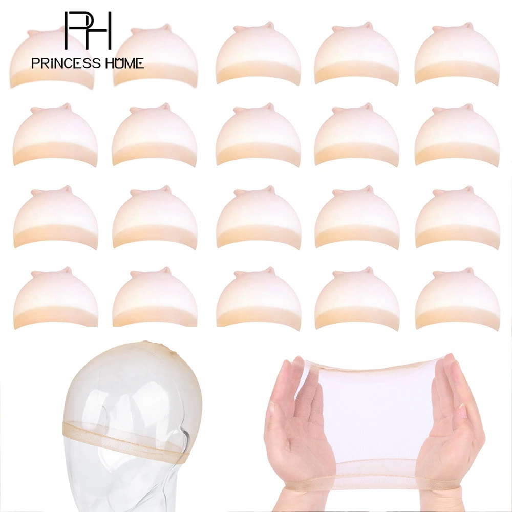 Custom Logo HD Wig Cap Soft Material Skin Nude Ultra Thin Wig Stocking HD Sheer Wig Cap