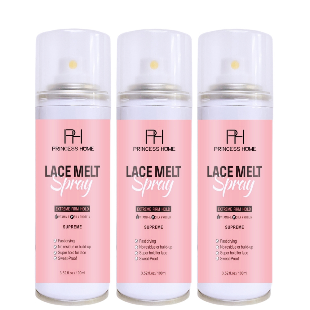 New Arrivals 3.52oz 100ml Private Label Easy Carry Aerosol Melting Spray Strong Hold Glueless Aerosol Lace Glue Spray