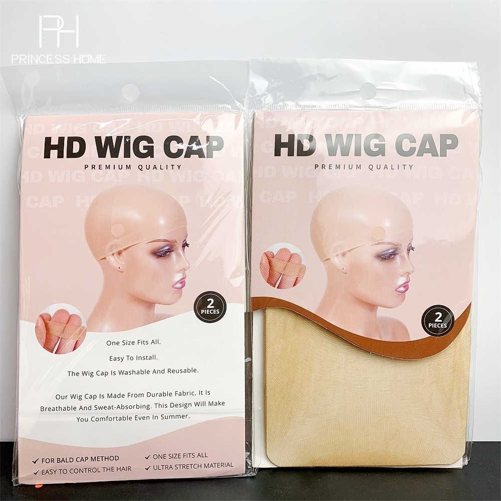 Custom Logo HD Wig Cap Soft Material Skin Nude Ultra Thin Wig Stocking HD Sheer Wig Cap