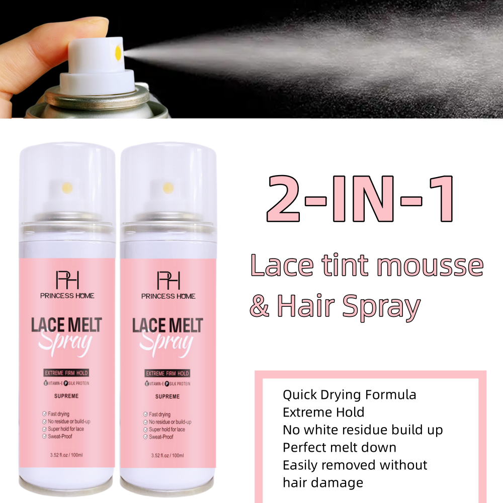 New Arrivals 3.52oz 100ml Private Label Easy Carry Aerosol Melting Spray Strong Hold Glueless Aerosol Lace Glue Spray