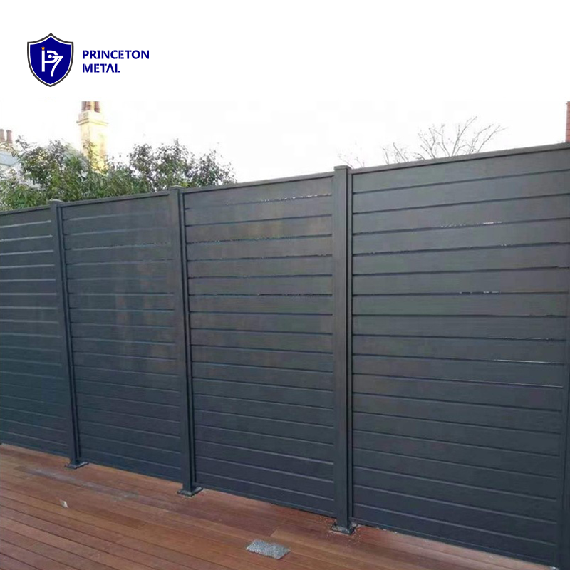 Powder coated pool industrial metal horizontal aluminum alloy fence slat for outdoor