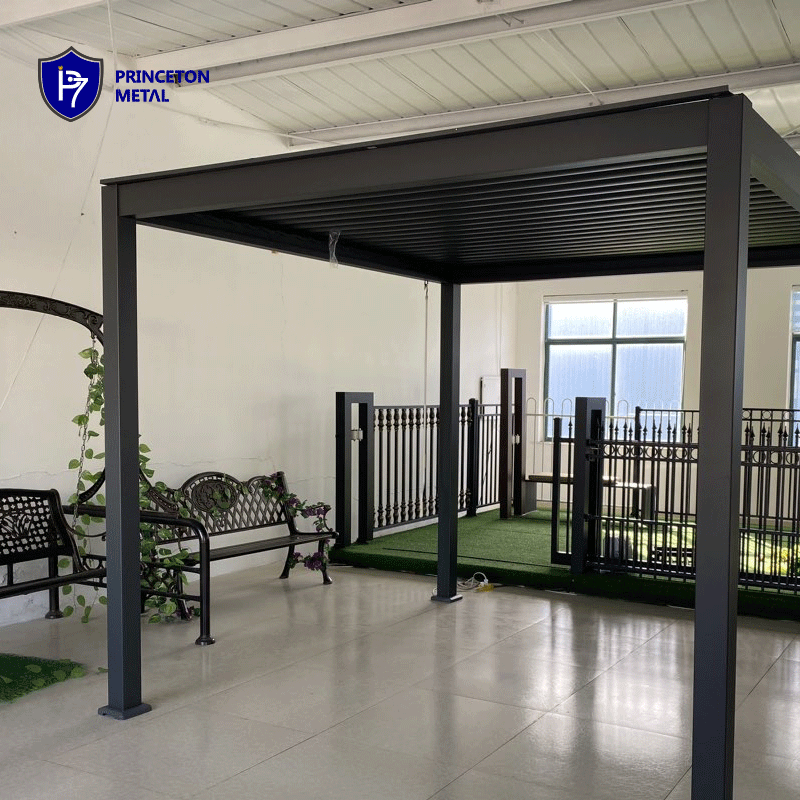 3x3 3x4 Luxury  Modern Bioclimatic Pergola Gazebo With Wind Screen Metal Garden Pergola Outdoor Balcony For resell