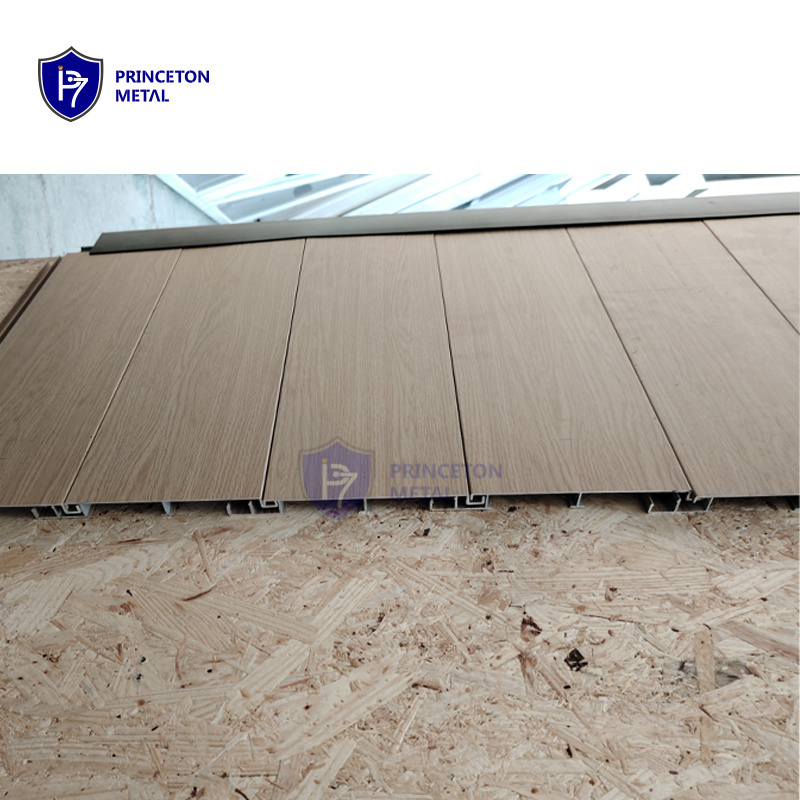 aluminum wood grain cladding extrusion for wall & ceiling