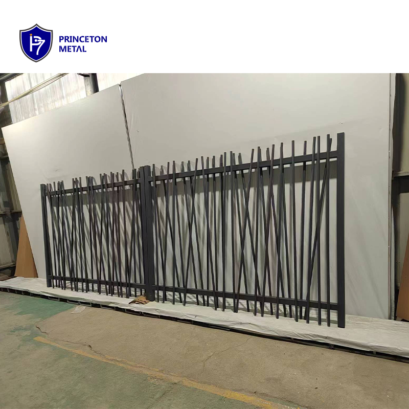 modern new material automatic aluminium swing sliding gates driveway gate