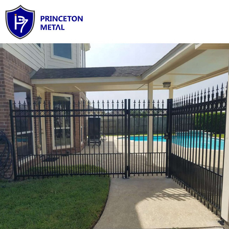 black cheap well designed Eco-friendly powder coated above ground pool safety fence picture aluminum pool fence