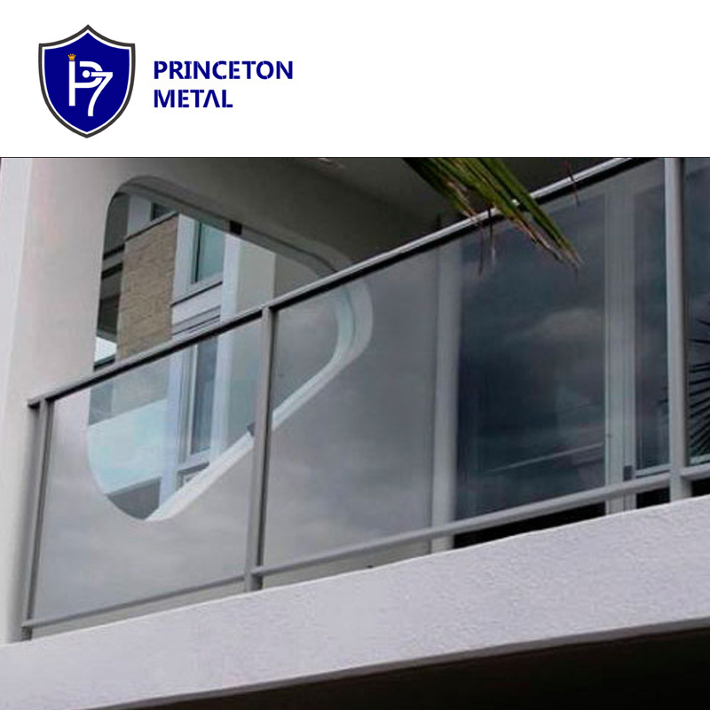 PRINCETON aluminium glass railing handrail and balustrade for balcony and stairs