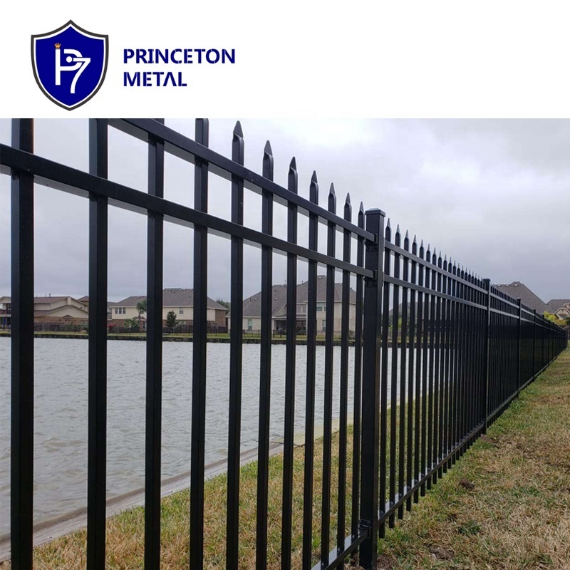 China manufacturer Projects design metal security garden fencing tubular aluminium raking fence