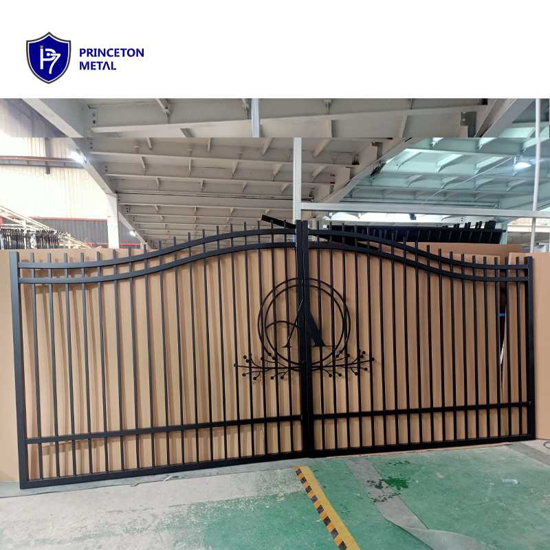 modern new material automatic aluminium swing sliding gates driveway gate