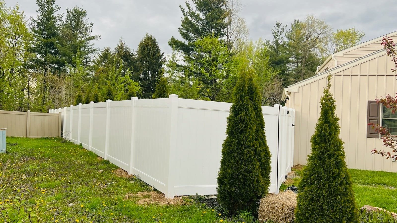 Princeton 6' x 8' Vinyl Fence panel/Cheap Full Privacy Fence/virgin PVC Fencing