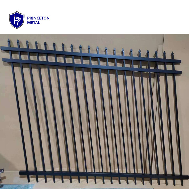 China manufacturer Projects design metal security garden fencing tubular aluminium raking fence