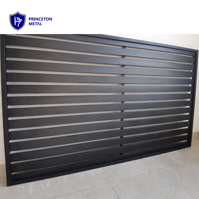 Powder coating no rust modern black Metal project outdoor Aluminum fence privacy panels for commercial