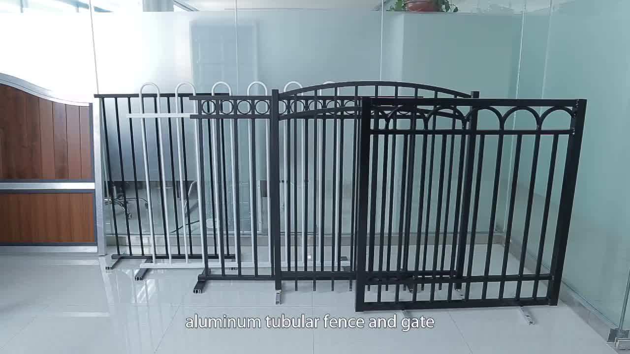 PRINCETON METAL high quality black aluminum  flat top panel tubular fencing for swimming pool