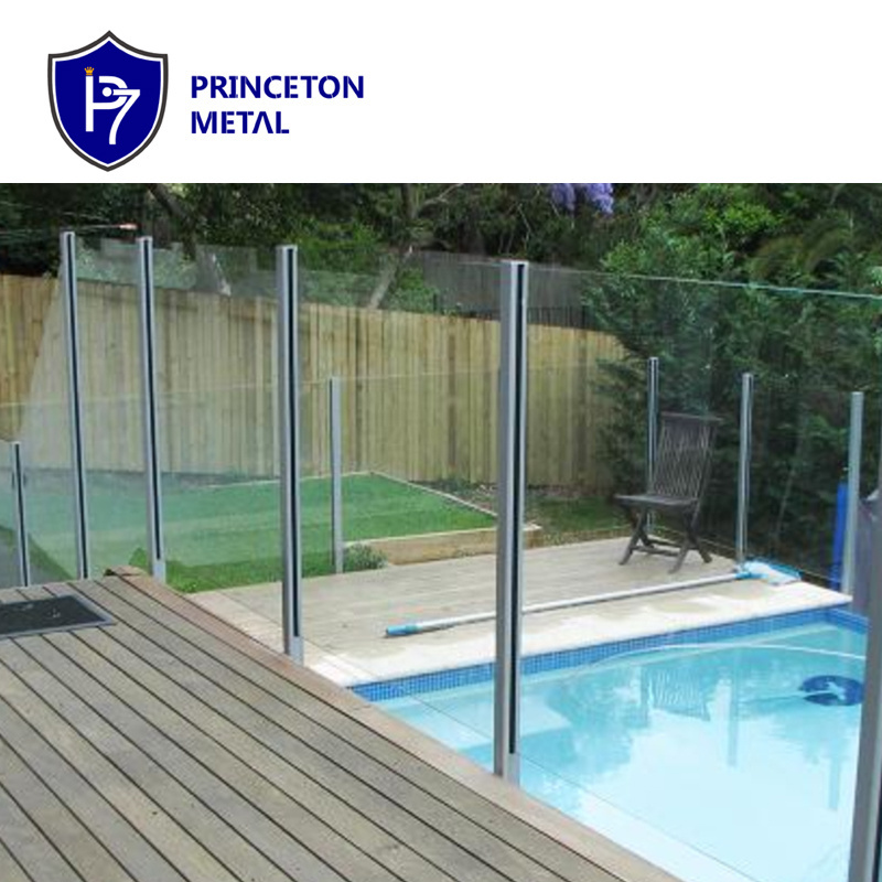 PRINCETON METAL Tempered glass pool fence panels high frameless glass fence