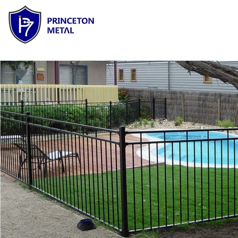 Wholesale 3D Model Aluminum Pool Safety Fence Powder Coated Metal Frame UV Waterproof Steel Trellis Posts Security Gate