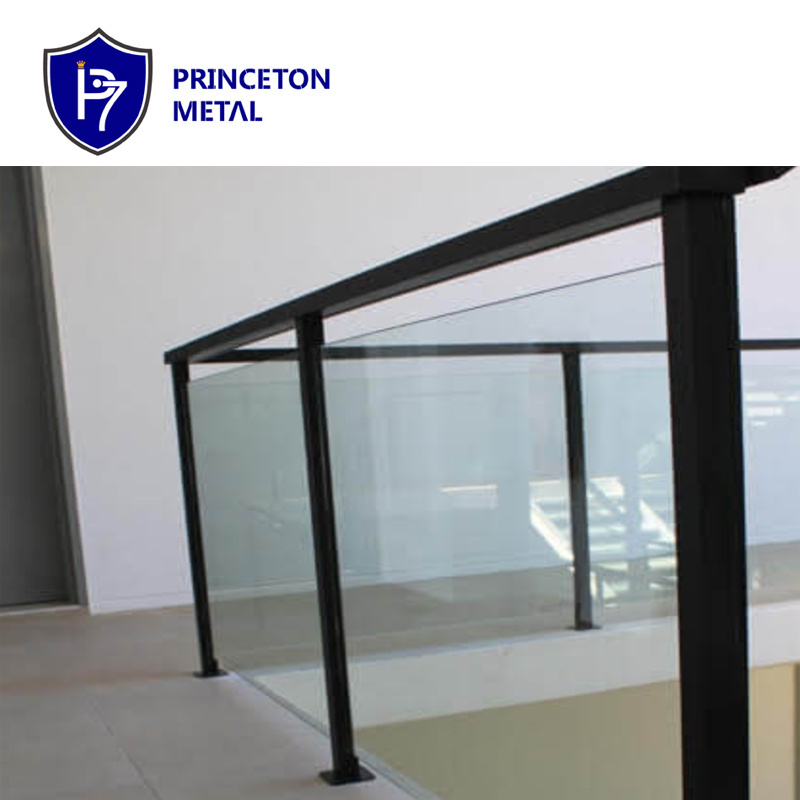 SEMI-FRAMELESS GLASS  FENCING PANEL WITH ALUMINUM POSTS