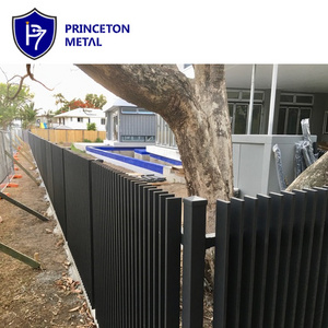 3D fence garden black powder coated Australia type aluminum vertical blade fencing