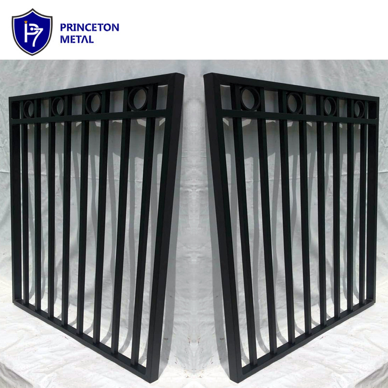 Powder coated aluminum simple walkway gate design for villa garden