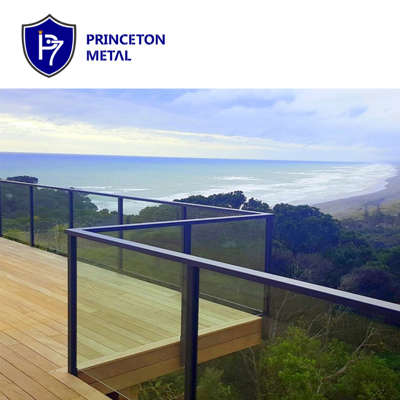 PRINCETON aluminium glass railing handrail and balustrade for balcony and stairs