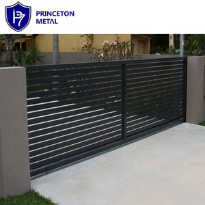 high quality design powder coated aluminium swing gate and sliding main gate and slat fence