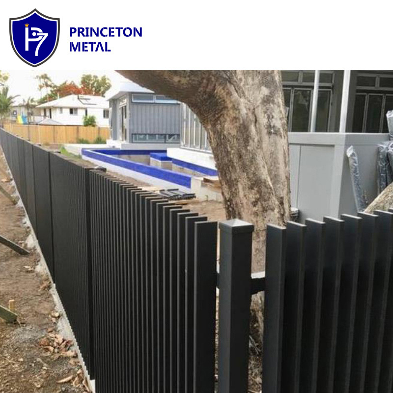 Aluminum vertical picket 3d fence decorative fencing