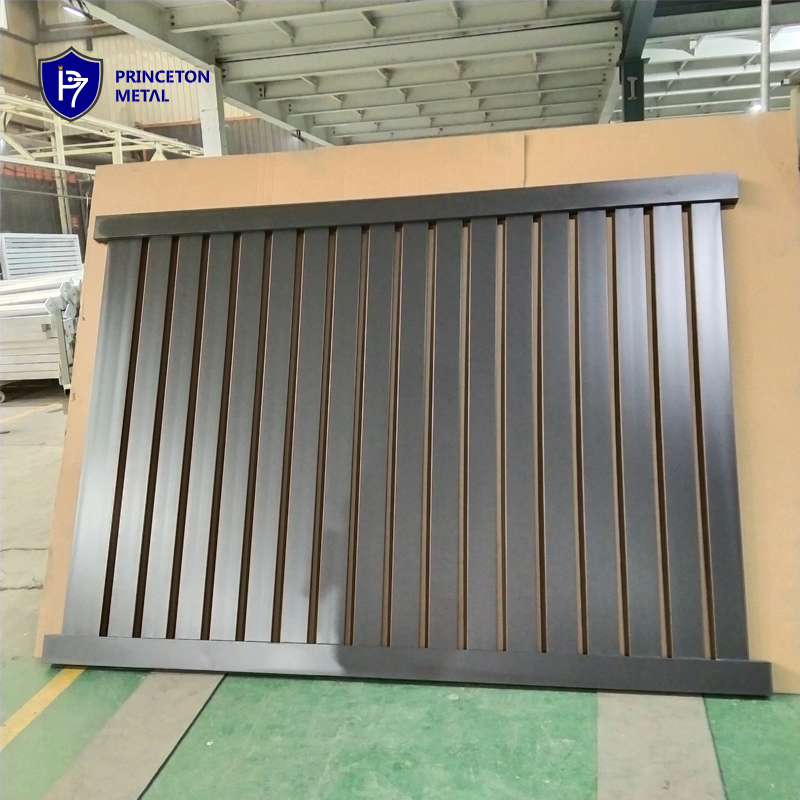 Princeton metal customized manufacture outdoor aluminum vertical slat fence and gate