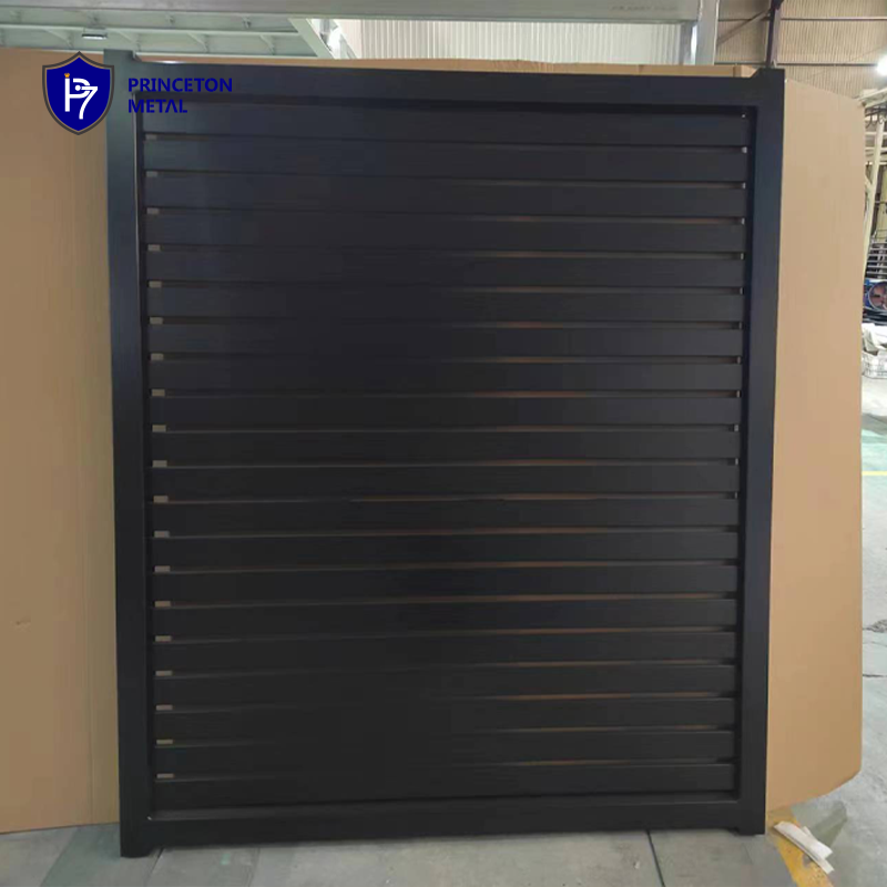 Privacy decorative outdoor  garden waterproof powder coating horizontal aluminum panel fence