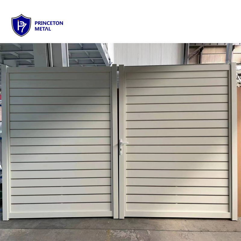 Outdoor Customized Aluminum main entry gates designs powder coated aluminum swing driveway gates