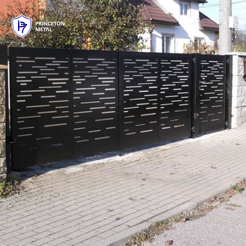 BUILDING PROJECT CUSTOMIZED PRIVACY METAL ALUMINUM  LASER CUT MODERN DESIGN WALL SCREEN FENCE AND GATE PANEL