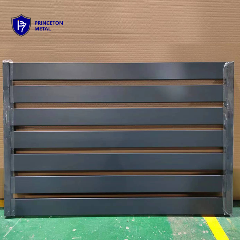 Privacy decorative outdoor  garden waterproof powder coating horizontal aluminum panel fence