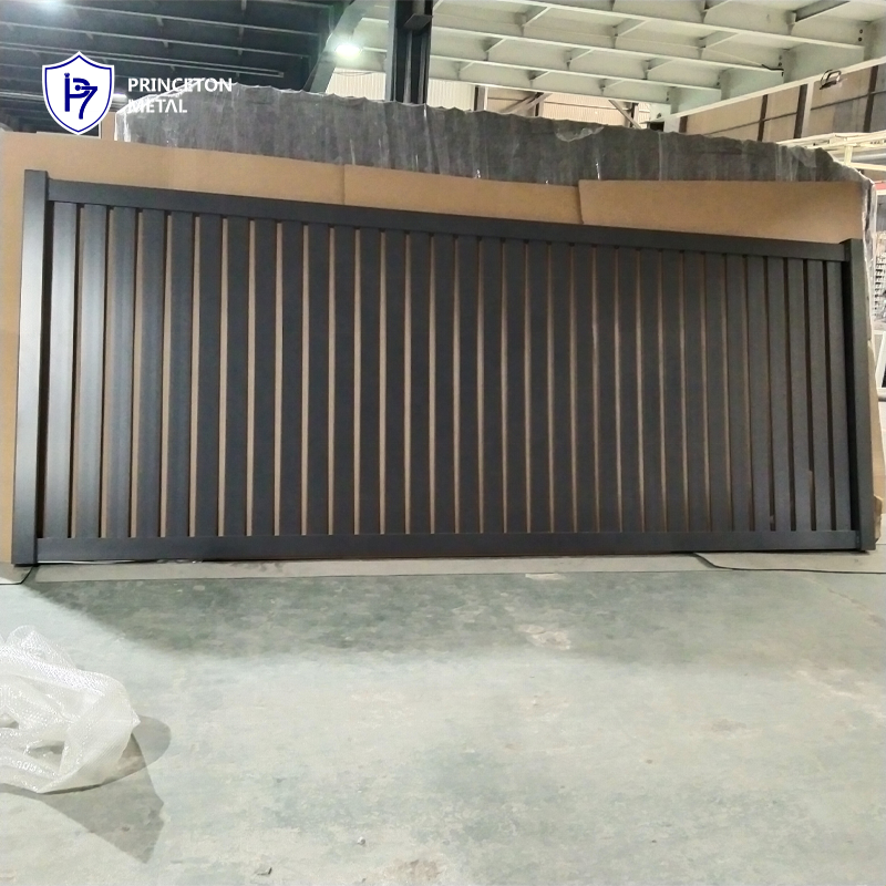 Princeton metal customized manufacture outdoor aluminum vertical slat fence and gate