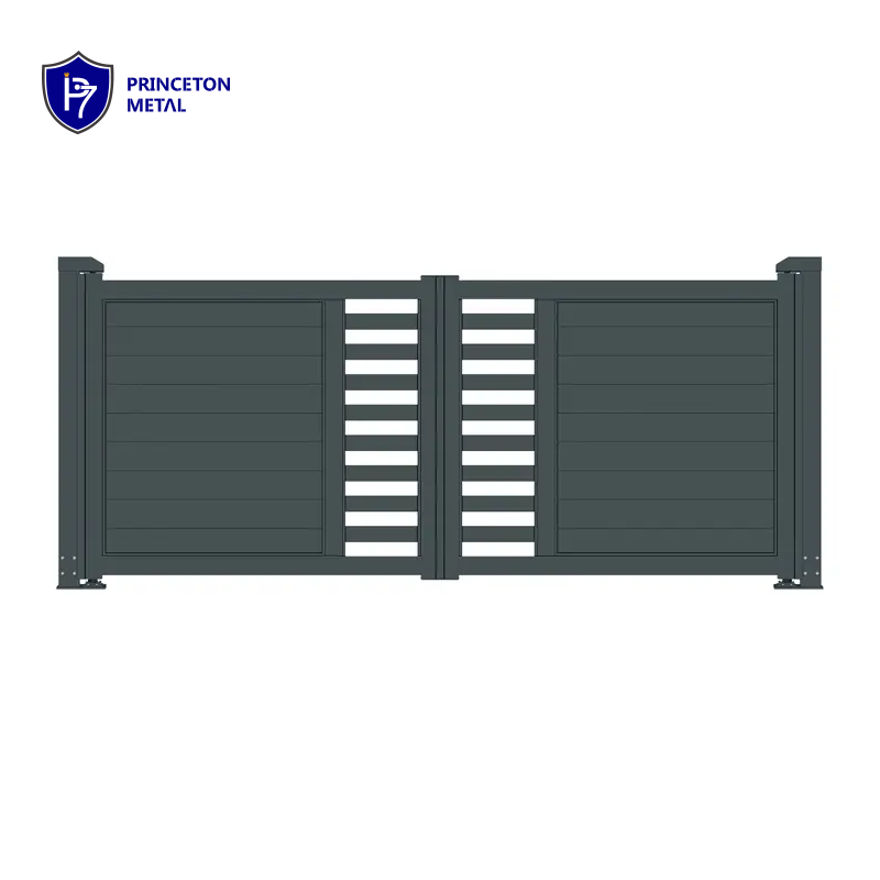 Outdoor Customized Aluminum main entry gates designs powder coated aluminum swing driveway gates