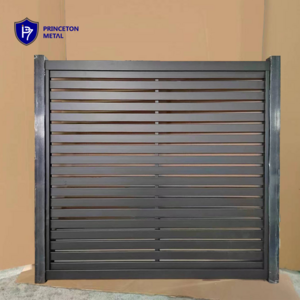 Modern newly design USA construction projects no dig aluminium garden boundary privacy slat fencing systems fence black