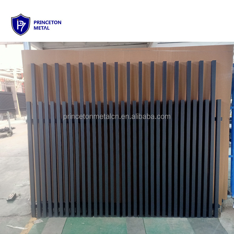 Princeton metal panel Aluminum Privacy Slat Fencing wall Decorative Aluminum powder coating black picket batten fence