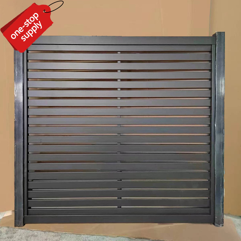 Privacy decorative outdoor  garden waterproof powder coating horizontal aluminum panel fence