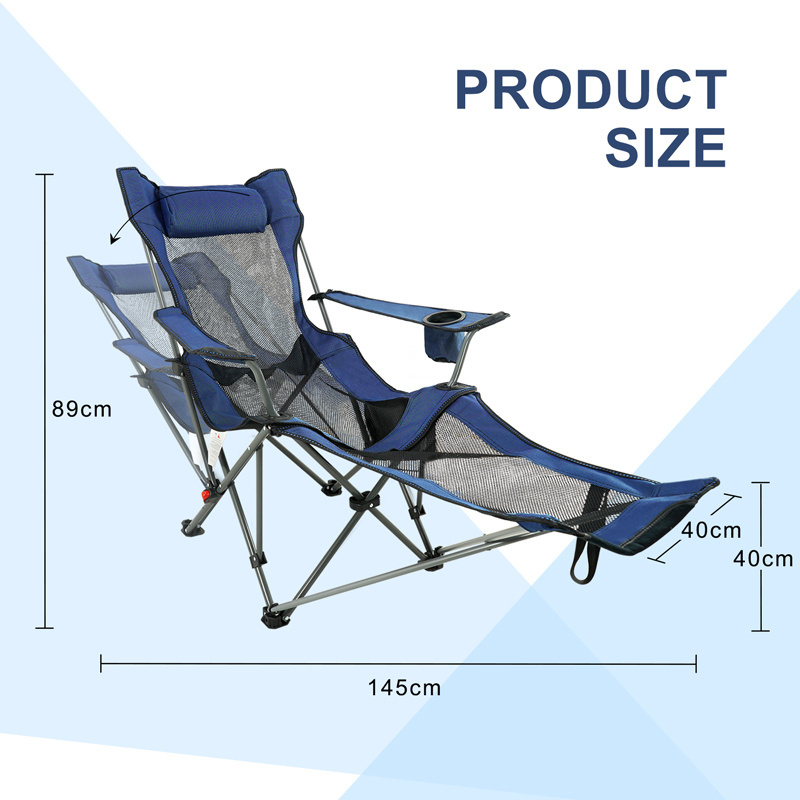 New Design Adjustment Outdoor Camping Folding Chair Lightweight Chair With Cup Holder And Carry Bag For Beach Fishing Picnic