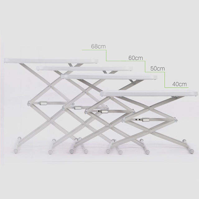 Outdoor Folding Three Height Elevating Table Aluminum Camping Picnic BBQ Table On Indoor Outdoor