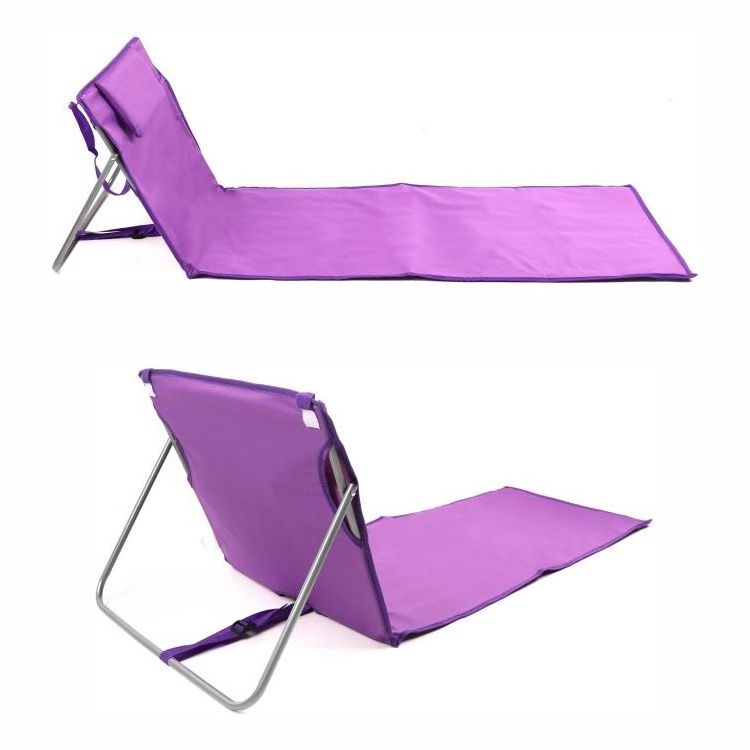 Custom Outdoor Ultralight Sleeping Mat Camping Chair Foldable Beach Lounger Mat Sleeping Chair With Adjustable Backrest