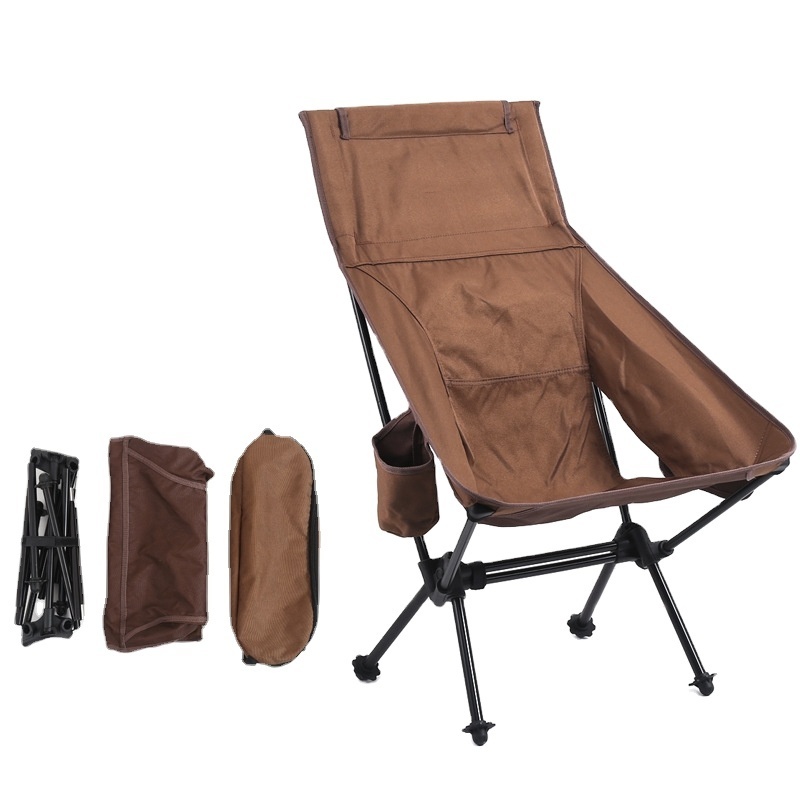 Manufacturer 600D Heavy Duty Light Moon Camping Chair Folding Moon Chair Portable Lightweight Picnic Fishing Outdoor Chair