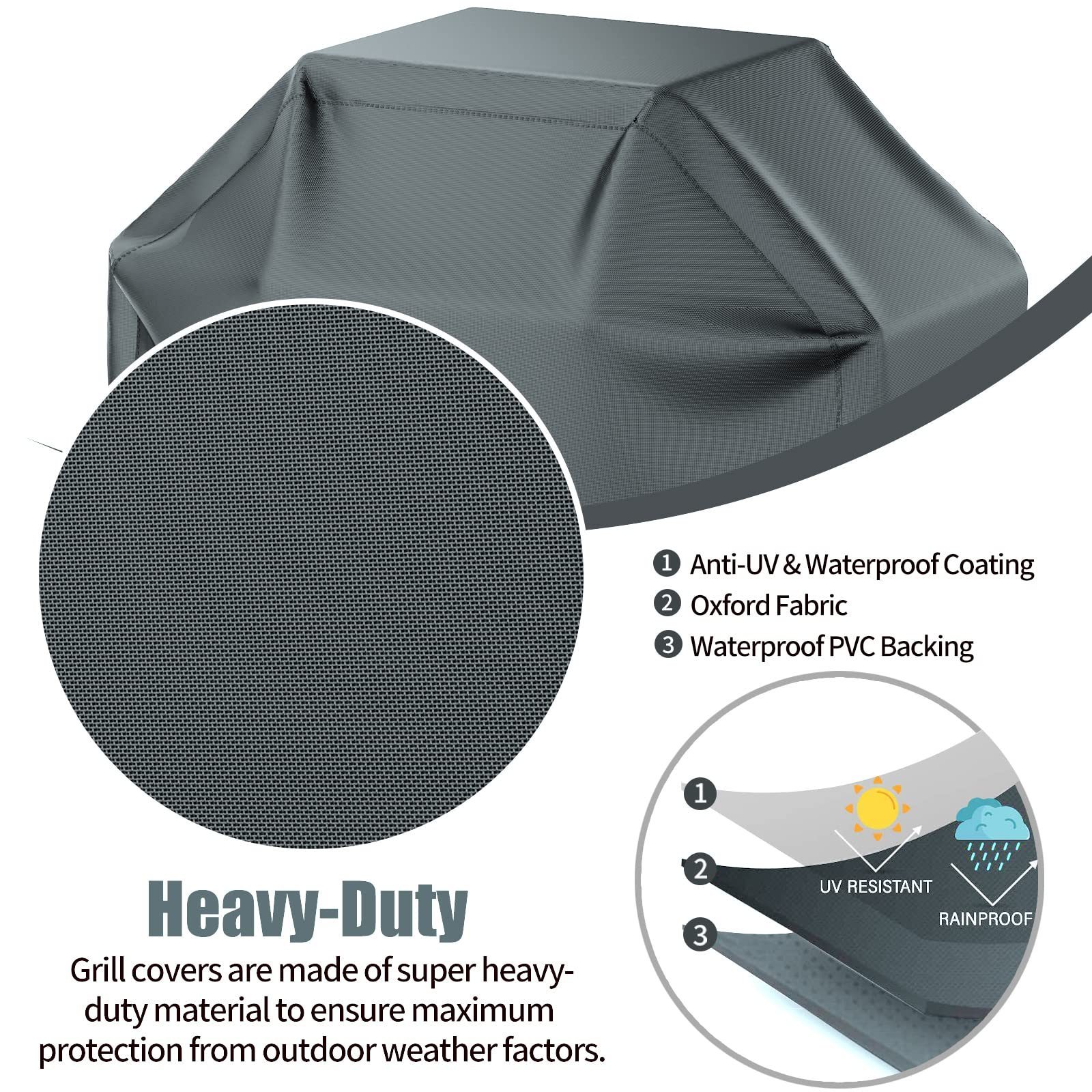 Durable Resistant Anti-UV Grill Cover Heavy Duty Waterproof BBQ Grill Cover