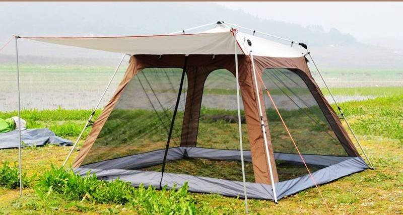 Custom Logo Double Layer Camping Tent Foldable Automatic Popup Tent High Quality Outdoor Tent