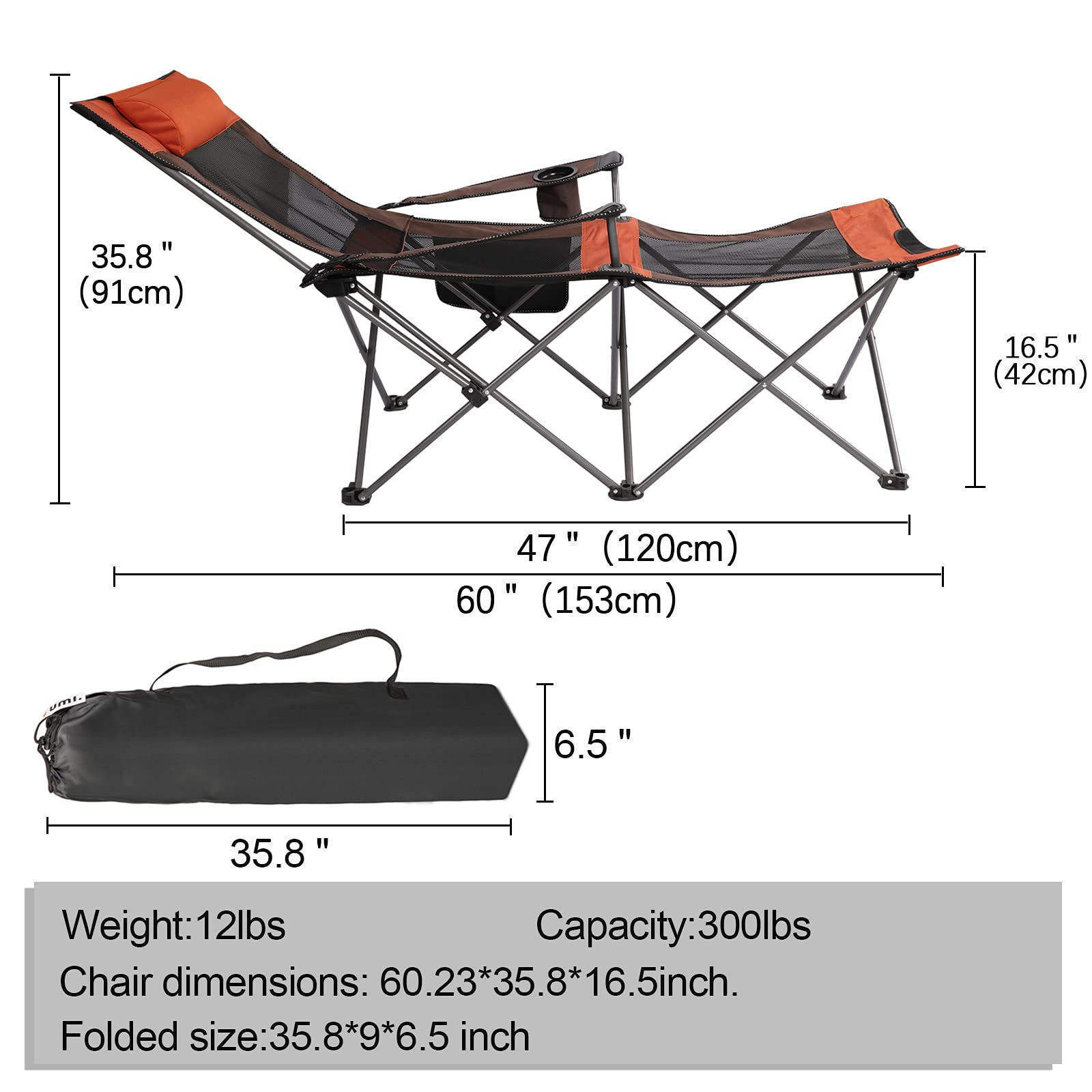 Custom Logo Beach Chair High Quality Recliner With Adjustable Back Folding Lightweight Camping Chair