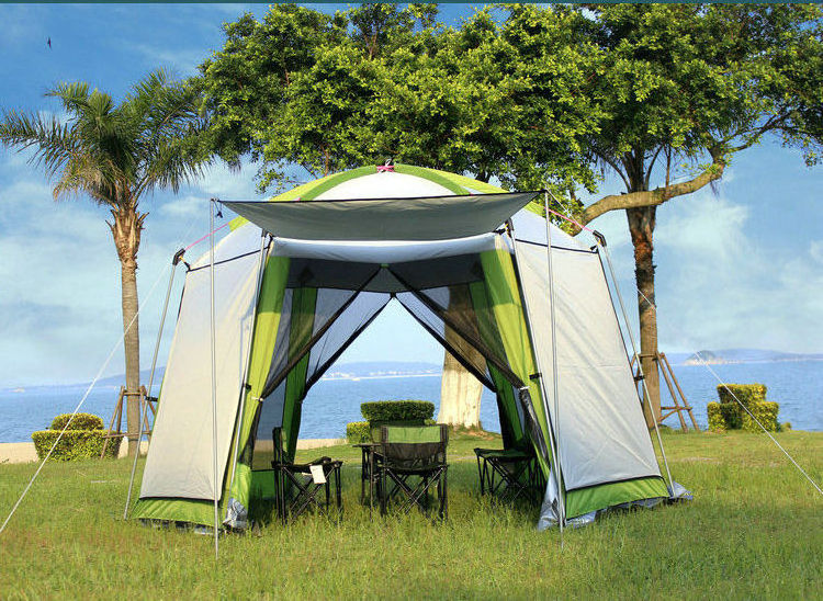 Wholesale 8 Person Screen House Tent Double Layer Canopy Tent With Mesh Anti-Mosquito Big Family Tents For Camping