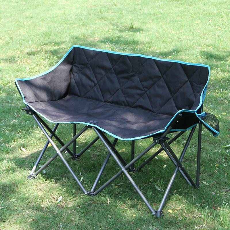 Outdoor Foldable Beach Chair Portable Camping Chair Lover Chair For Two People