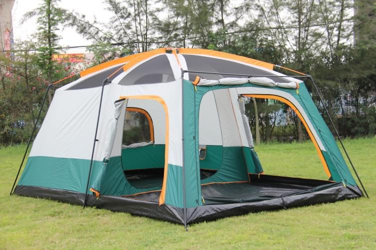 8-10 Person Large Camping Tent Waterproof 2 Bedrooms Big Size Family Tent