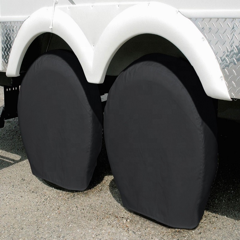 Universal Tire Covers 4 Pack Tough Vinyl Tire Wheel Protector For Truck, SUV, Trailer, Camper, RV WHEEL COVER