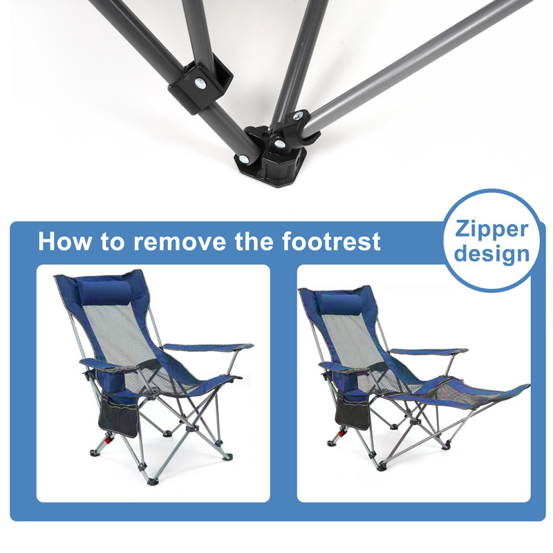 New Design Adjustment Outdoor Camping Folding Chair Lightweight Chair With Cup Holder And Carry Bag For Beach Fishing Picnic