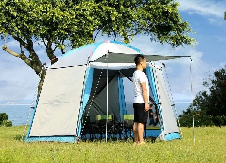 Custom Extra Large 10-12 Person Outdoor Big Camping Tent Outdoor Screen House Family Luxury Tent