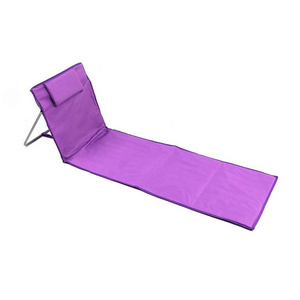 Custom Outdoor Ultralight Sleeping Mat Camping Chair Foldable Beach Lounger Mat Sleeping Chair With Adjustable Backrest