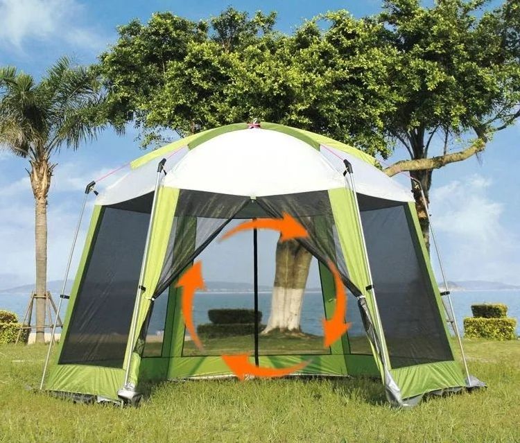 Custom Extra Large 10-12 Person Outdoor Big Camping Tent Outdoor Screen House Family Luxury Tent